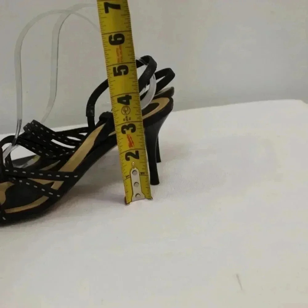 Bottega Venetta choc leather strap kitten heels size 40 - Picture 3 of 16